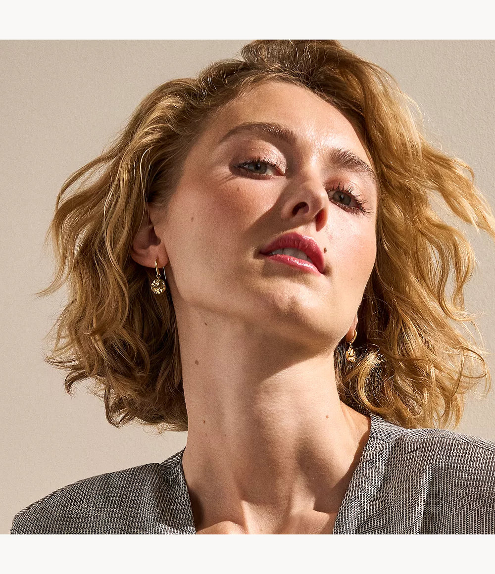 Moderne Stak Gold-Tone Stainless Steel Wave Medallion Drop Earrings SKJ1883710 - Shop Authentic SKAWOMEAR(s) from Maybrands - for as low as ₦116500! 