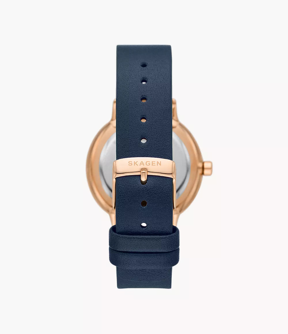 Skagen Riis Three-Hand Blue Leather Watch SKW3090 - Shop Authentic Watches(s) from Maybrands - for as low as ₦539000! 