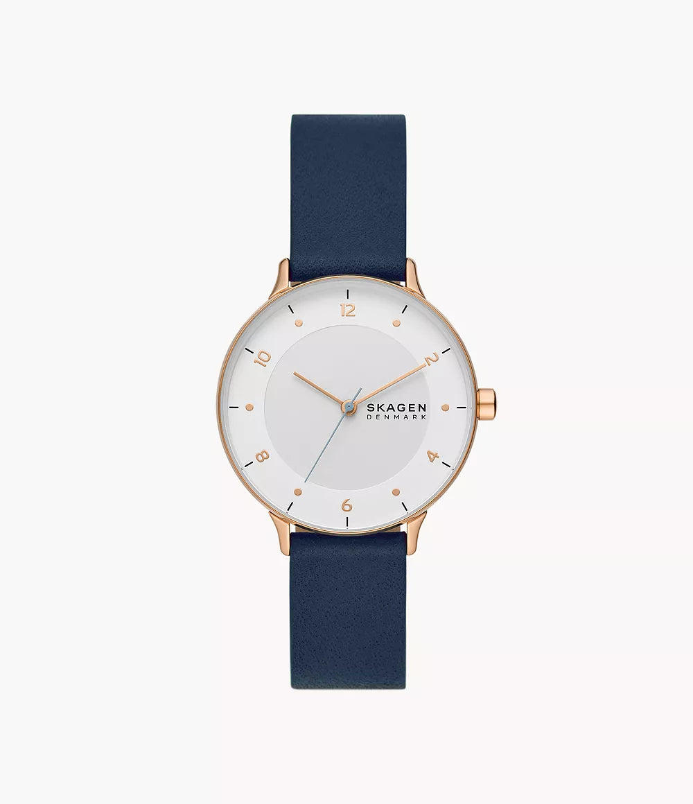 Skagen Riis Three-Hand Blue Leather Watch SKW3090 - Shop Authentic Watches(s) from Maybrands - for as low as ₦539000! 