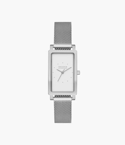 Hagen Lille Three-Hand Stainless Steel Mesh Rectangular Watch SKW3096 - Shop Authentic Watches(s) from Maybrands - for as low as ₦267500! 