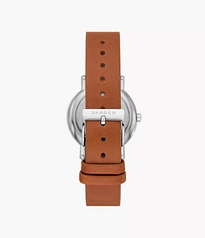 SKW3116-Skagen Signatur Lille Two-Hand Brown Leather Watch for Women - Shop Authentic watch(s) from Maybrands - for as low as ₦204000! 