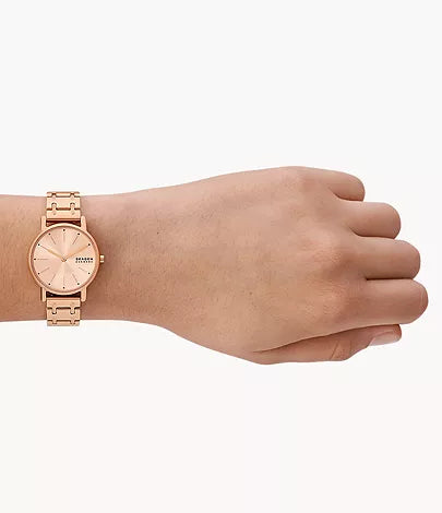 SKW3125 - Skagen Signatur Lille Two-Hand Rose Gold Stainless Steel Bracelet Female Watch - Shop Authentic watches(s) from Maybrands - for as low as ₦593000! 