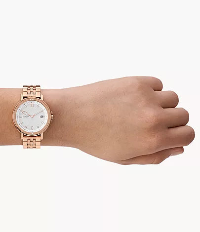 SKW3136 - Skagen Signatur Lille Sport Three-Hand Date Rose Gold Stainless Steel Bracelet Watch - Shop Authentic watches(s) from Maybrands - for as low as ₦234000! 