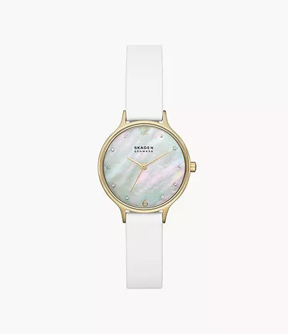 SKW3138 - Skagen Anita Lille Three-Hand White Leather Watch for Ladies - Shop Authentic watches(s) from Maybrands - for as low as ₦539000! 