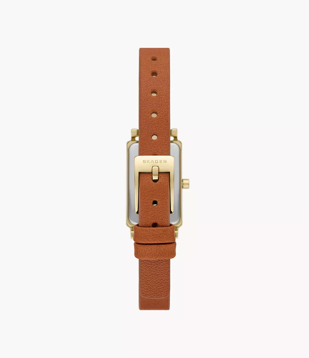 Skagen Hagen Micro Two-Hand Brown Leather Watch SKW3149 - Shop Authentic watches(s) from Maybrands - for as low as ₦285000! 