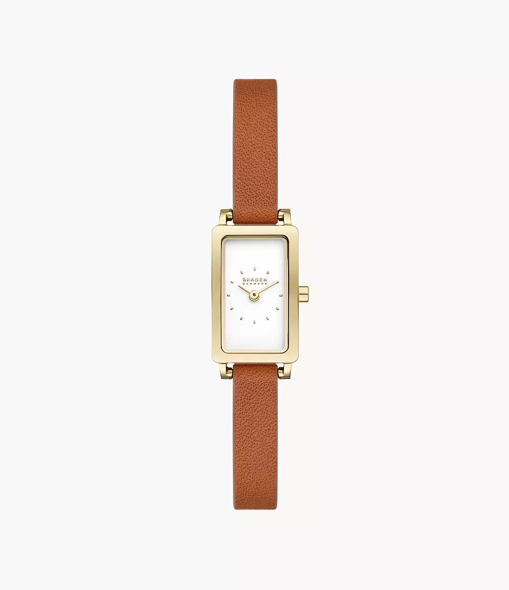 Skagen Hagen Micro Two-Hand Brown Leather Watch SKW3149 - Shop Authentic watches(s) from Maybrands - for as low as ₦285000! 