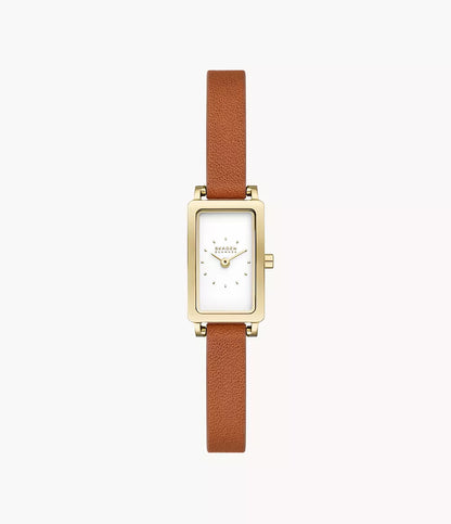 Skagen Hagen Micro Two-Hand Brown Leather Watch SKW3149 - Shop Authentic watches(s) from Maybrands - for as low as ₦285000! 