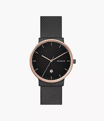 SKW6296 - Skagen Ancher Midnight Steel Mesh Watch - Shop Authentic watch(s) from Maybrands - for as low as ₦155000! 