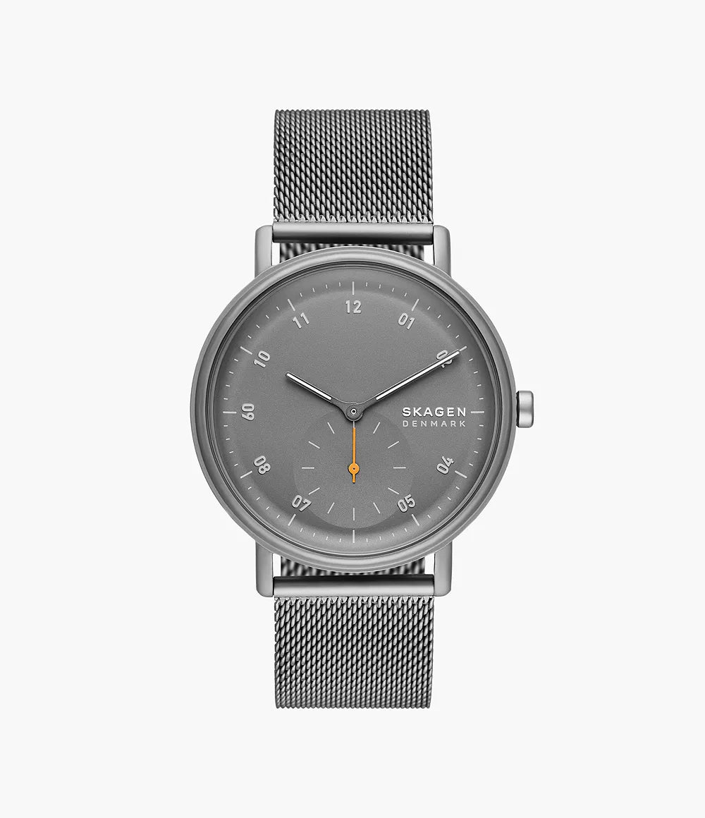 Kuppel Two-Hand Sub-Second Charcoal Stainless Steel Mesh Watch SKW6891 - Shop Authentic Watches(s) from Maybrands - for as low as ₦376500! 