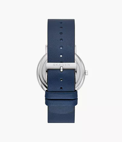 SKW6901-Skagen Signatur Three-Hand Blue Leather Watch for Men - Shop Authentic watch(s) from Maybrands - for as low as ₦204000! 