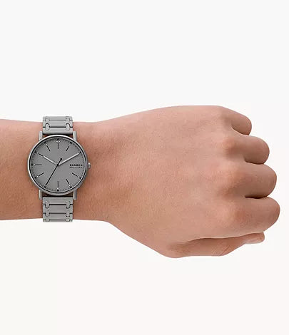 SKW6913 - Skagen Signatur Three-Hand Charcoal Stainless Steel Bracelet Watch for Ladies - Shop Authentic watches(s) from Maybrands - for as low as ₦539000! 