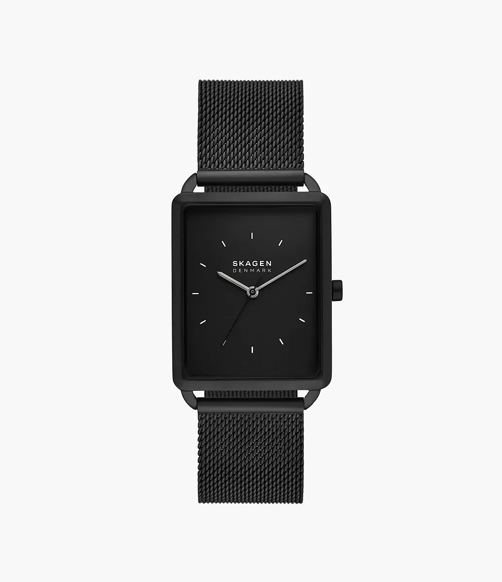 Hagen Three-Hand Black Stainless Steel Mesh Watch SKW6928 - Shop Authentic Watches(s) from Maybrands - for as low as ₦376500! 