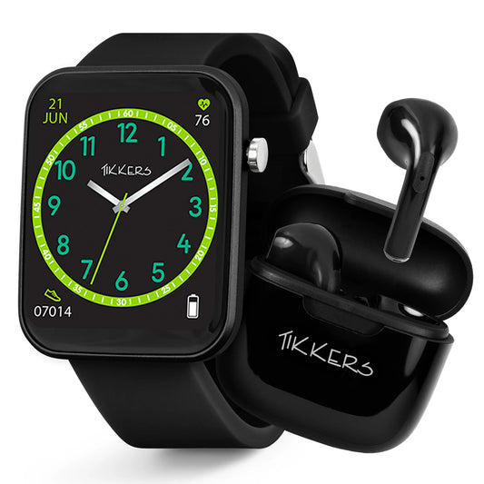 Tikkers Smart Series 13 - Black Silicone Strap Smart Watch & Earbuds Set TKS13-0032-SET TKS13-0032-SET - Shop Authentic PERTIKWAT(s) from Maybrands - for as low as ₦55500! 