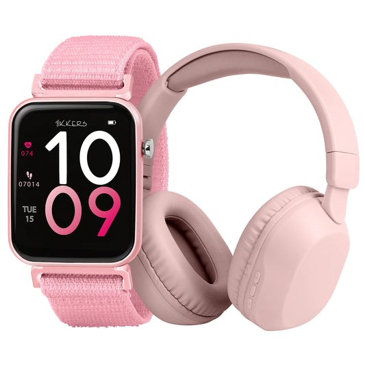 Tikkers Smart Series 13 - Pink Easy Release Fabric Strap Smart Watch & Headphone TKS13-0034-SET TKS13-0034-SET - Shop Authentic PERTIKWAT(s) from Maybrands - for as low as ₦55500! 