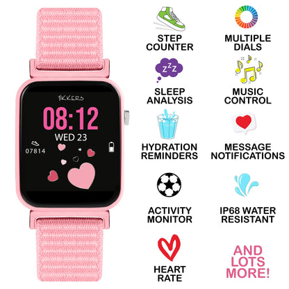 Tikkers Smart Series 13 - Pink Easy Release Fabric Strap Smart Watch & Headphone TKS13-0034-SET TKS13-0034-SET - Shop Authentic PERTIKWAT(s) from Maybrands - for as low as ₦55500! 