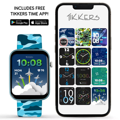 Tikkers Kids Series 13 Smart Blue Camo Interchangeable Strap Watch TKS13-0035-SET - Shop Authentic PERTIKWAT(s) from Maybrands - for as low as ₦43000! 
