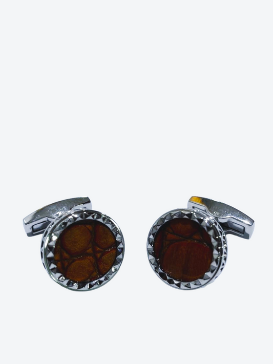 Zaedes Voyage Cognac Croc Cufflink ZCU07144 - Shop Authentic Jewelry(s) from Maybrands - for as low as ₦78500! 