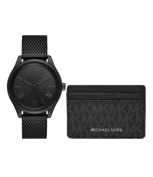 MK1075SET - Michael Kors Men's Benning Three-Hand - Black Stainless Steel Watch Set - Shop Authentic watch(s) from Maybrands - for as low as ₦452500! 