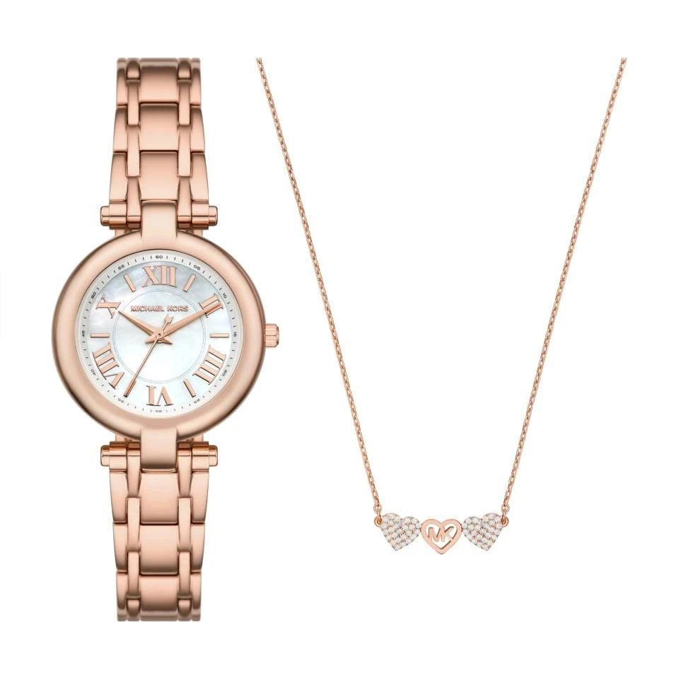 Michael Kors MKO9006SET Rose Tone Watch And Necklace Set - Shop Authentic MICWOMWAT(s) from Maybrands - for as low as ₦662500! 