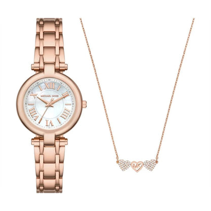 Michael Kors MKO9006SET Rose Tone Watch And Necklace Set - Shop Authentic MICWOMWAT(s) from Maybrands - for as low as ₦662500! 