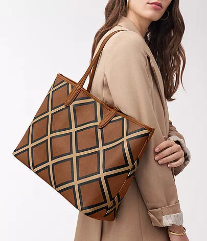 ZB1867194 - Fossil Williamson Brown Patchwork Tote Bag For Women - Shop Authentic handbag(s) from Maybrands - for as low as ₦231500! 