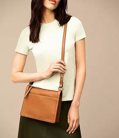 ZB1894216 -Fossil Taryn Brown Leather Crossbody Bag For Women - Shop Authentic handbag(s) from Maybrands - for as low as ₦290000! 