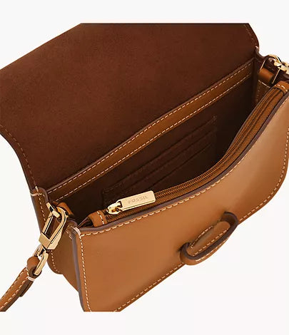 ZB1926216 - Fossil Lennox Brown Leather Small Flap Crossbody Bag For Women - Shop Authentic handbag(s) from Maybrands - for as low as ₦290000! 