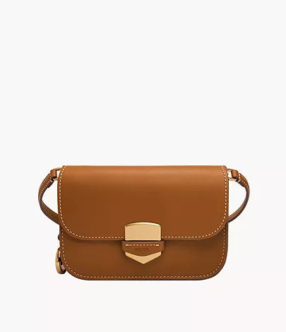 ZB1926216 - Fossil Lennox Brown Leather Small Flap Crossbody Bag For Women - Shop Authentic handbag(s) from Maybrands - for as low as ₦290000! 