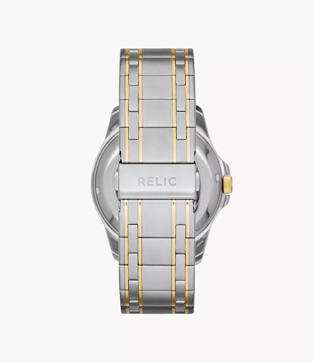 Relic by Fossil Men's Two-Tone Stainless Steel Automatic Skeleton Watch ZR12109 - Shop Authentic Watches(s) from Maybrands - for as low as ₦293488.37! 