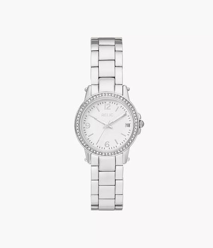 Relic by Fossil Matilda Three-Hand Date Silver-Tone Glitz Metal Watch ZR34646 - Shop Authentic Watches(s) from Maybrands - for as low as ₦129767.44! 