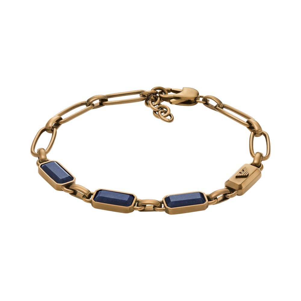 Emporio Armani Men's Blue Stone with IP Antique Gold-Plating Chain Bracelet EGS3097251 - Shop Authentic ARMMENBRA(s) from Maybrands - for as low as ₦178850! 
