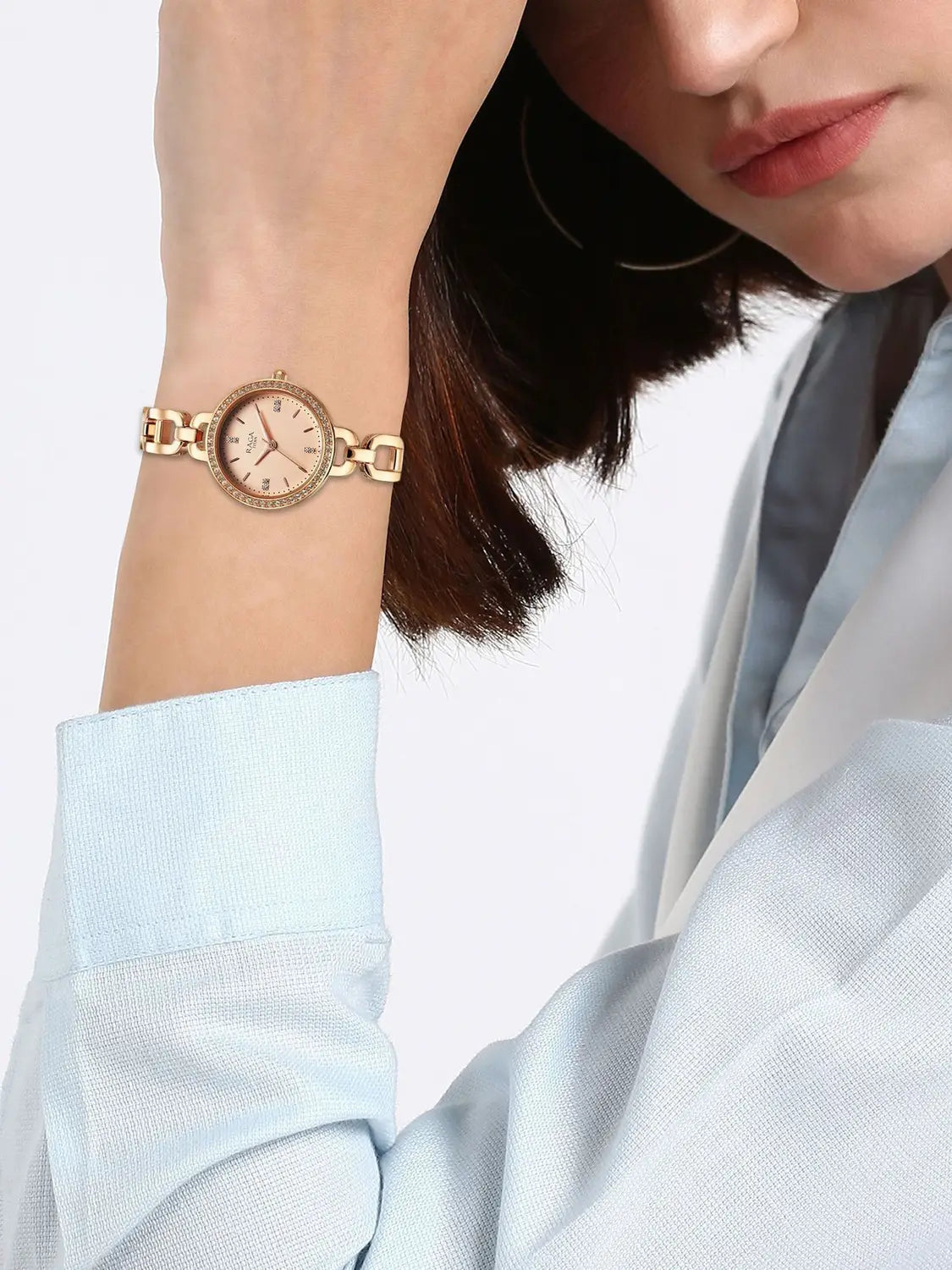 Titan Raga Showstopper Quartz Analog Rose Gold Dial Metal Strap Watch For Women NT95305WM01 - Shop Authentic TITWOMWAT(s) from Maybrands - for as low as ₦163500! 
