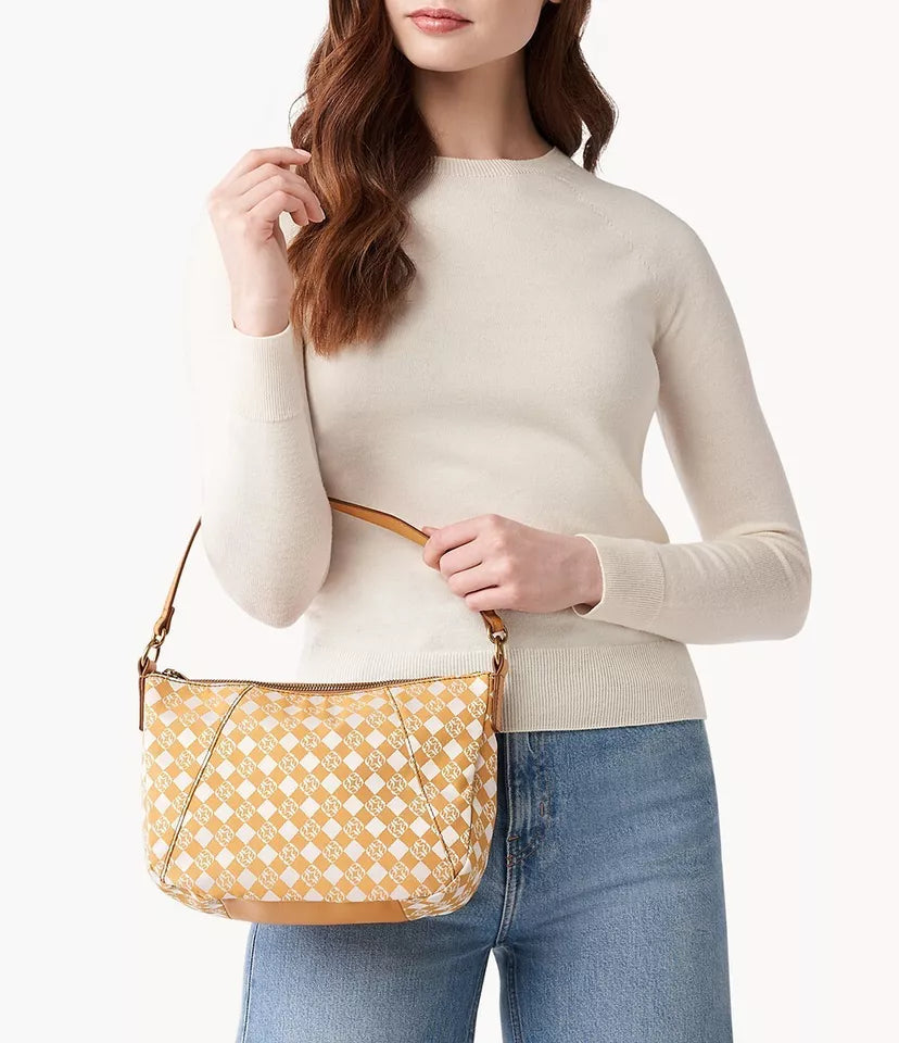 SHB2941136 - Fossil Skylar White/Tan Leather Crossbody Bag For Women - Shop Authentic handbag(s) from Maybrands - for as low as ₦137500! 