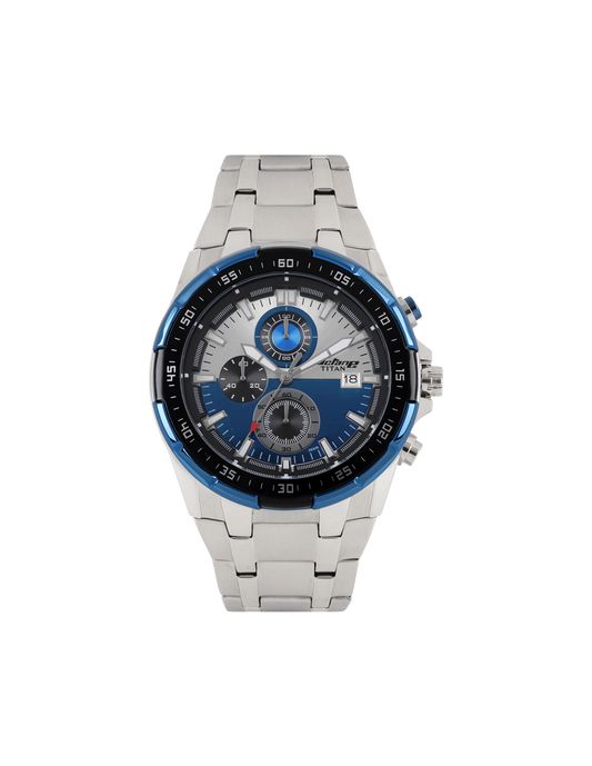 Titan Octane Quartz Chronograph Blue Dial Stainless Steel Strap Watch For Men NU90044KM03 - Shop Authentic TITMENWAT(s) from Maybrands - for as low as ₦369000! 